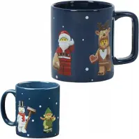 LEGO Christmas Mug – Minifigure Ceramic Mug, 300 ml, Blue