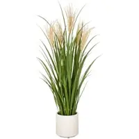 Creativ Green künstliche Pflanze Schilfrohrgras im Topf, 125 cm, grün