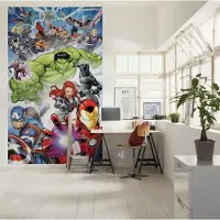 Komar Kindertapete "Marvel Avengers Protect" bedruckt glatt