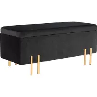 HOMCOM TRUHENBANK Metall, Kautschukholz, Schaumstoff Schwarz