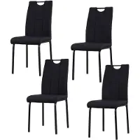 HTI Stuhl Denton Schwarz, B 41,5 cm, H 96,5 cm, T 52,5 cm, Sitzhöhe 47 cm