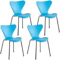 HTI Esszimmerstuhl Rory, Blau, 50x46x78 cm (BxTxH), Sitzhöhe 47 cm, außergewöhnliche Sitzschale