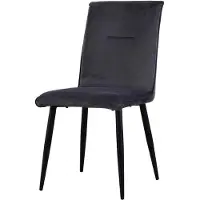 HTI Salinas Stuhl Samt Grau 44,5x60x90 cm Sitzhöhe 47 cm Belastbarkeit 120 kg