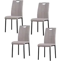 HTI Denton Stuhl Beige Webstoff, 96,5 cm hoch, 47 cm Sitzhöhe, 41,5x52,5 cm