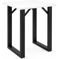 VCM Bartisch "Holz Bartisch Stehtisch Tisch Tresen Xona 80x80 cm", weiß (schwarz, weiß), B:80cm T:80cm, Tische, Bartisch