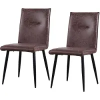 HTI Stuhl Salinas Antikbraun Vintage-Optik, 44,5x60x90 cm, Sitzhöhe 47 cm