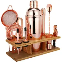 Barlife Cocktail-shaker-set 11-teilig Mit Ständer – Kupfer