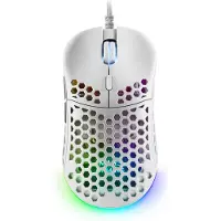 Mars Gaming MM55W, rechts, Optisch, USB Typ-A, 12800 DPI, Weiß