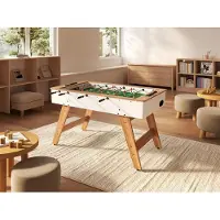 Vente-unique Tischfußball Pirna Naturfarben Hell Weiß 141.4 cm