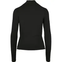 Urban Classics Damen Langarmshirt mit Rundhalsausschnitt und Cut-Out, schwarz, XS