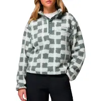 Columbia - Bedrucktes Fleece mit halbem Druckknopf-Stehkragen – Damen – Helvetia II Printed Cropped Half Snap - Helvetia II Printed Cropped Half Snap