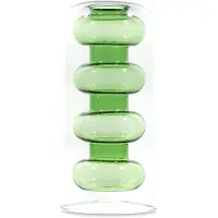 Tom Dixon - Bump Vase groß, grau / grün