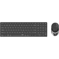Rapoo 9750M, Kabellos, RF Wireless + Bluetooth, Scherenschalter, QWERTZ, Grau, Maus enthalten