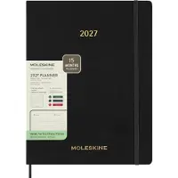 Moleskine 15 Monate Essential Wochenkalender 2026/2027, 1 Wo = 2 Seiten, vertikal, XXL, weicher