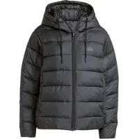 Adidas Outdoorjacke SPORTSWEAR "ESSENTIALS CLIMAWARM 3-STREIFEN", Damen, Gr. M, schwarz, Obermaterial: 100% Polyester. Wattierung: 100% Polyester, normal, Jacken Outdoorjacke, mit Kapuze, CLIMAWARM