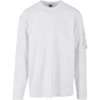 Urban Classics Sleeve Pocket Longsleeve White Größe: XXL | Longsleeves Outlet | Herren | Weiß