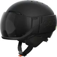 POC - Skibrillenhelm / Snowboardhelm mit Visier - Levator MIPS Uranium Black Matt für Damen - Größe 51-54 cm - schwarz