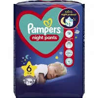 Pampers Night Pants Größe 6 Einweg-Nachthosen 15+ kg 19 Stück