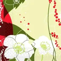 Mank Tissue Serviette Diana, 33 x 33 cm, 100 Stück - - Weihnachtsserviette Amaryllis