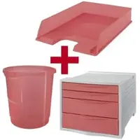 Esselte Schreibtisch-Set »Colour'Breeze« 3-teilig rot, 28.1x24.4x36.5 cm