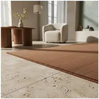 KADIMA DESIGN Kurzflorteppich Waschbar LECH, einfarbig, Braun, 200 x 290 cm