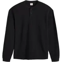 Levi's Sweatshirt "Sweatshirt LS Relax Button Henley 1er Pack", Herren, Gr. XXL, schwarz, Obermaterial: 100% Baumwolle CO., Sweatshirts Sweatshirt