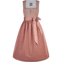 Spieth & Wensky Dirndl "Dirndl Karissa", Damen, Gr. 36, N-Gr, rot, Obermaterial: 50% Wolle WO. 50% Polyester PES., uni, regular fit, Kleider Dirndl, mit eleganter Schürze