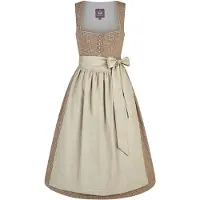 Spieth & Wensky Dirndl "Dirndl Kordia", Damen, Gr. 44, N-Gr, braun, Obermaterial: 75% Polyester PES. 25% Wolle WO., uni, regular fit, Kleider Dirndl, mit dekorativer Schürze
