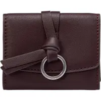 Marc O'Polo Leder Geldbörse Leni Combi Wallet Black Cherry dunkelbraun