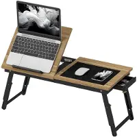 HOMCOM BETTTISCH Bambus Eiche