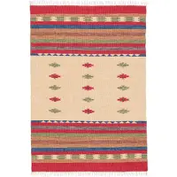 Pergamon Baumwolle Natur Kelim Teppich Lina Trend