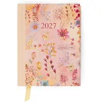 Paperclip Mini-Agenda Blumen Pink 2027 –