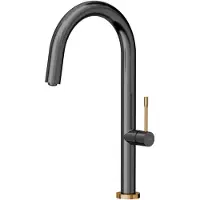 Quadron Haley T Line SteelQ Küchenarmatur Graphitmetall mit Kupferoberfläche (84818011)