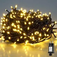 Salcar 15 m 220 LED Lichterkette Gelb Beleuchtung Weihnachten Innen 8 Modi & Memory-Funktion Weihnachten LED Deko