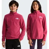 The North Face Fleeceshirt "TEEN GLACIER 1/4 ZIP PULLOVER", Kinder, Gr. L, pink (fermented), Fleece, Obermaterial: 100% Polyester, normal, Shirts Fleeceshirt