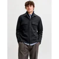 Jack & Jones Langarmhemd "JJWILLIAM SWEAT OVERSHIRT LS NOOS" Materialmix, Sweatmaterial, locker geschnitten
