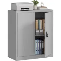 Vinsetto AKTENSCHRANK kaltgewalzter Stahl grau