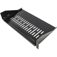 Markenlos Racklade 2U 255 mm tief - Schwarz