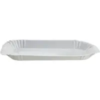 Daybays 500 Stk. Pommes-Schalen KU60 ca. 15x23x2 cm laminiert weiß ohne Beschichtung