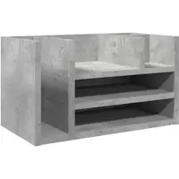Helloshop26 - Büroschrank-Organizer 44,5 x 24 x 25 cm Holzwerkstoff Betongrau