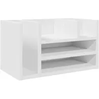 Helloshop26 - Büroschrank-Organizer 44,5 x 24 x 25 cm weißes Holzwerkstoff