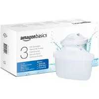 Amazon Basics A. Basics Wasserfilterkartuschen, 3 Stück, passend für alle BRITA Systeme inkl.