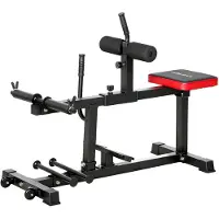 SPORTNOW Beinstrecker, 2 in 1 Verstellbar Beinbeuger mit Bandstiften und Rädern