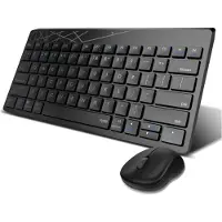 Rapoo 8000M, Mini, Kabellos, Bluetooth, QWERTZ, Schwarz, Maus enthalten