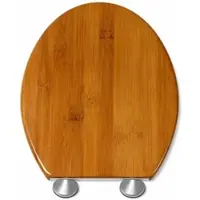 BigDean Toilettendeckel Mit Absenkautomatik In Holzoptik Oval WC Sitz Duroplast Weiß Bis 150 kg