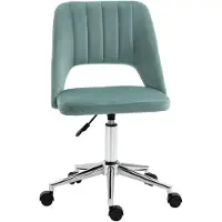 Vinsetto Schreibtischstuhl, Höhenverstellbar Homeoffice Stuhl ohne Armlehne Grün