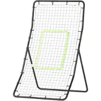 HOMCOM Kickback Rebounder Tor Rückprallwand Netz Stahl 75x126cm Schwarz