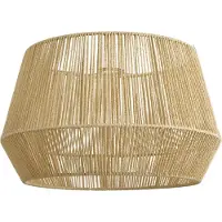 QAZQA Japandi Lampenschirm aus beigem Papiergeflecht 50/50/30 - Bullet