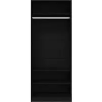 Helloshop26 - Moderner minimalistischer Aufbewahrungsschrank 80 x 50 x 200 cm aus Eichenholz-Verbundwerkstoff handgefertigt
