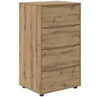Helloshop26 - Aufbewahrungsschrank 2er-Set praktisch minimalistisch 60 x 48 x 105 cm Holzwerkstoff Eiche artisan